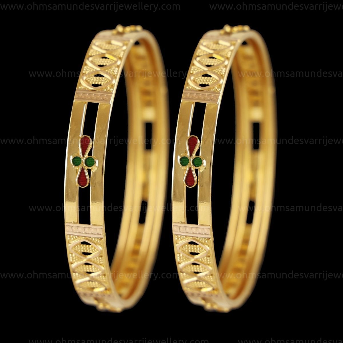 22 KT GOLD DOUBLE TUBE BANGLE